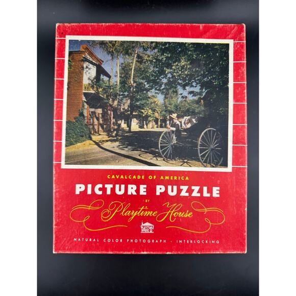 Vintage Playtime House Puzzle - Ghost Town - Picture 1 of 8